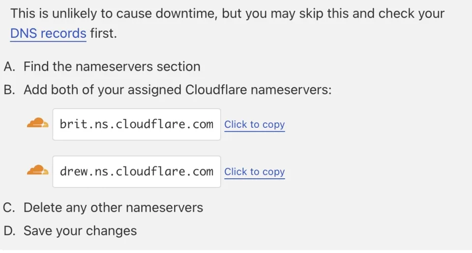 Cloudflare Nameserver