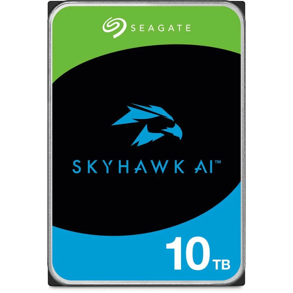 SEAGATE SKYHAWK AI 10TB SURVEILLANCE HDD 7200RPM CACHE 256MB SATA 5YRS